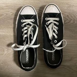 Black Plaid Low Top Converse